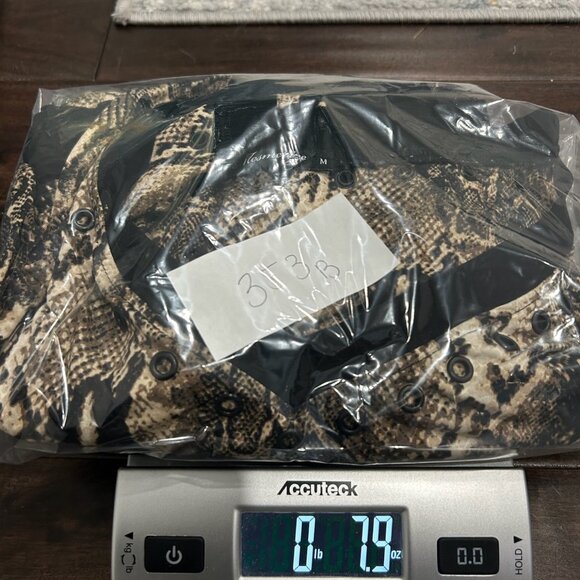 Mesmerize Snake Print Tunic Blouse Medium Asymmetrical Hem 3/4 Sleeve Animal - Picture 11 of 11